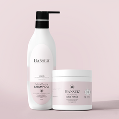 Hanser hydrating and repairing shampoo and Hair mask.