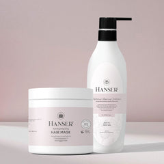 Hanser mask and conditioner duo.